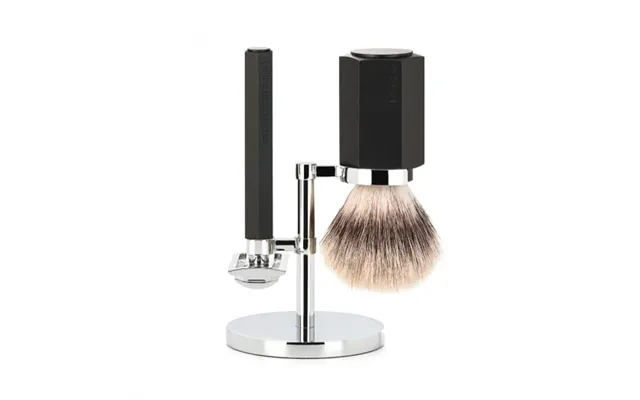 Mühle X Mark Braun Hexagon Barbersæt Med De-skraber - Barberkost Og Holder