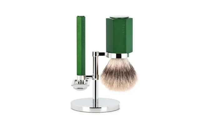 Mühle X Mark Braun Hexagon Barbersæt Med De-skraber - Barberkost Og Holder
