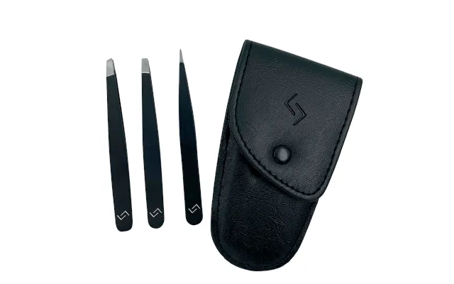 Njord Eyebrow Tweezer Set Black