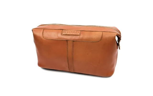 Njord Toilet Bag Kalveskind Cognac