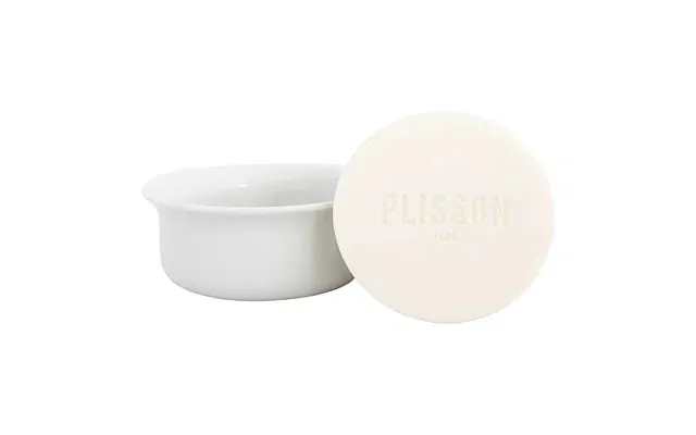 Plisson Limoges Porcelæns Skål Med Barbersæbe Og Låg I Lysbirk 1 Stk