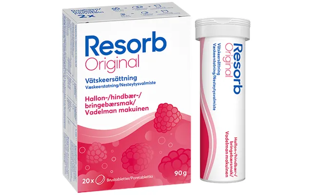 Resorb Original Hindbær 2 X 10 Stk
