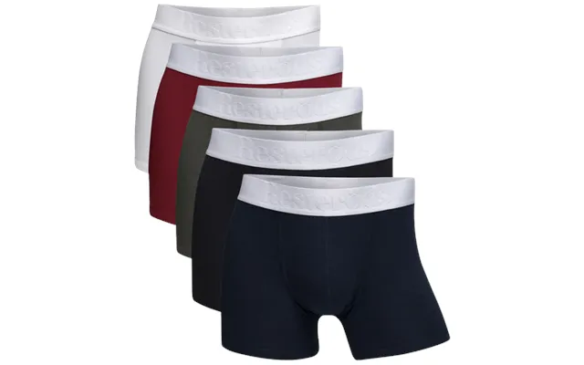 Resteröds Bamboo Gunnar 5-pack Sort Rød -small
