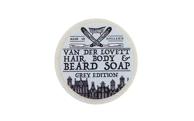 Van Der Lovett Hair - Body & Beard Shampoo Soap Bar Grey Edition 60 G