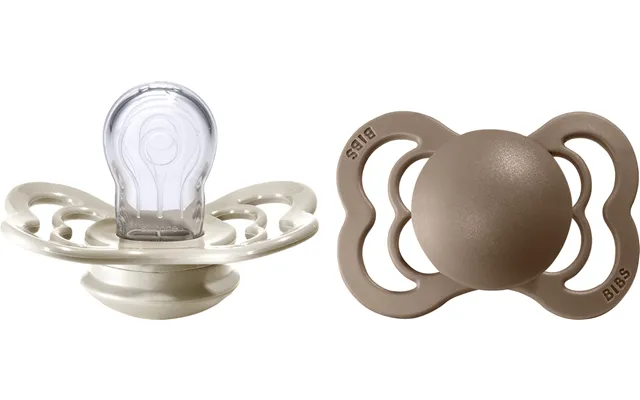 Bibs Supreme 2 Pack Silicone Vanilla Dark Oak