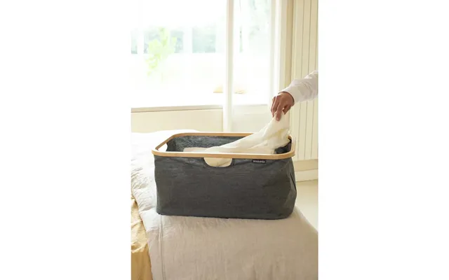Foldbar Vasketøjs Kurv 40 Ltr. Pepper Black