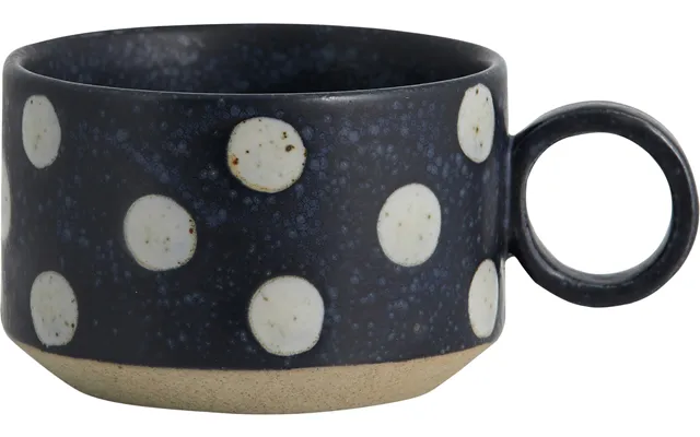 Grainy Tea Cup W. Handle - Dark Blue Sand