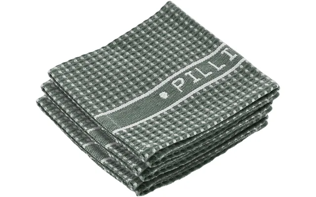 Karklude Pillivuyt 32 X 32 Cm 3 Stk. Grøn Hvid 100 % Økologi