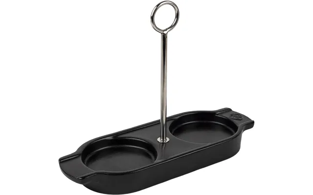 Linea Keramisk Bakke Med Håndtag - Satin Sort