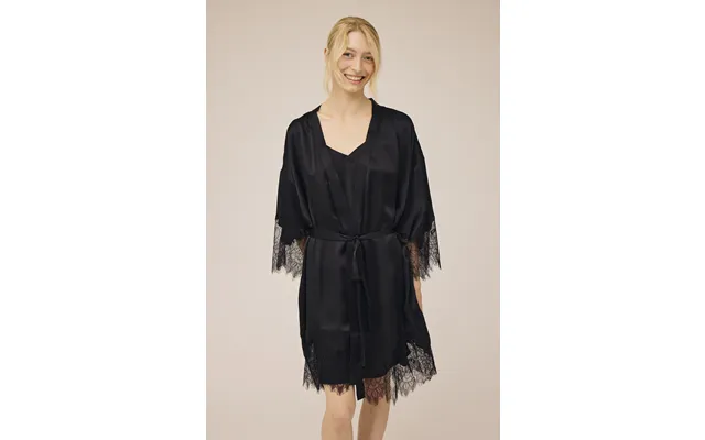 Moon 6 G Short Kimono W. Lace - 100% Silk