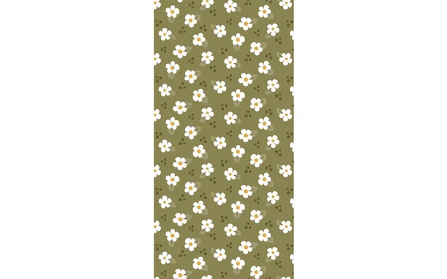 Serviet 10x20 Cm Grøn M Hvide Blomster 16 Stk Pk