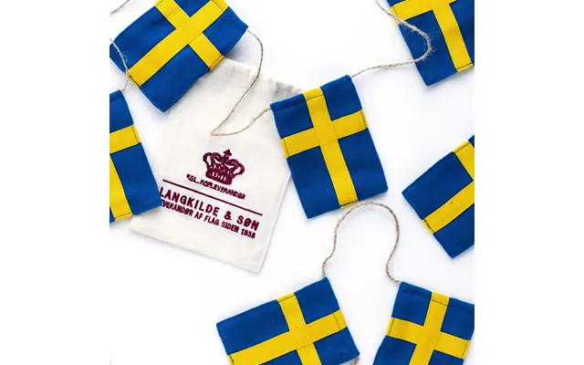 Stor Flagranke Med 10 Svenske Flag
