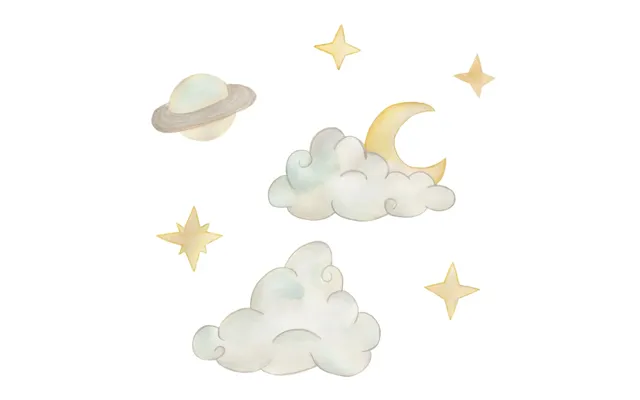 Wallsticker Saturn Himmel