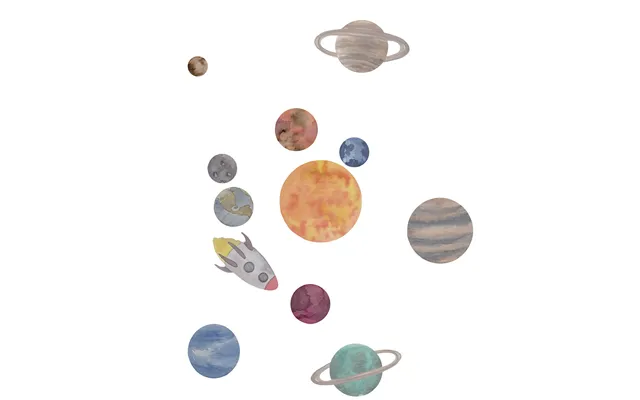 Wallsticker Solsystemet