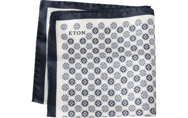 White Geometric Silk Pocket Square