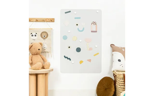 Rektangulær Magnettavle Beige Grå