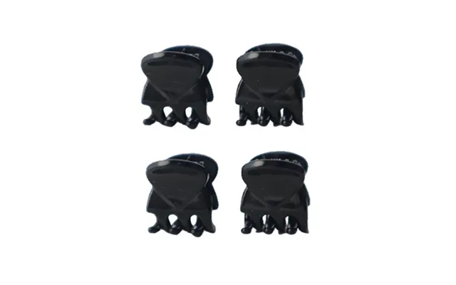 Mini Hair Clips 4pk - Black