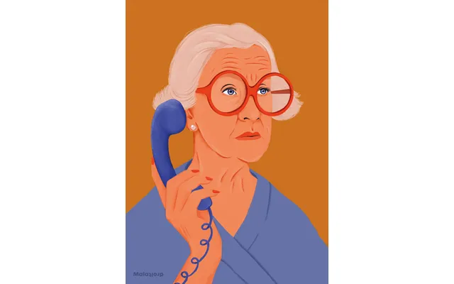 Call Girl - 100x140 Gul Blå