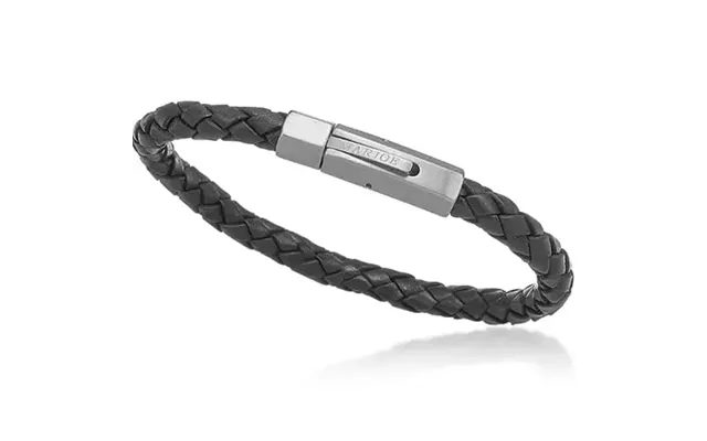 6mm Læderarmbånd I Boloflet Sort