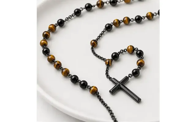 San Luca Nero Rosenkrans Med Tigereye Perler