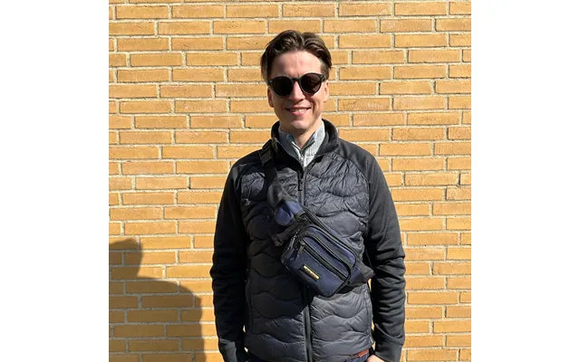 Funktionel Bæltetaske Sort Og Blå