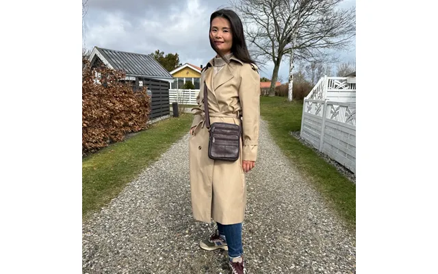 Læder Skuldertaske I Mørkebrun