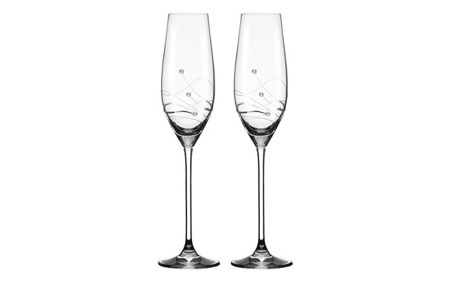 Clio Champagneglas Med Swarovski Krystaller - 2 Stk.