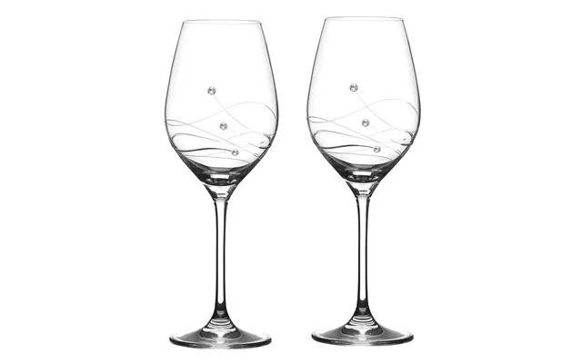 Clio Hvidvinsglas Med Swarovski Krystaller - 2 Stk.