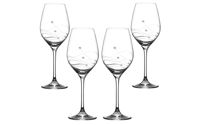 Clio Hvidvinsglas Med Swarovski Krystaller - 4 Stk.