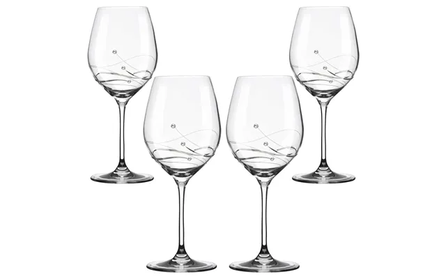 Clio Rødvinsglas Med Swarovski Krystaller - 4 Stk.