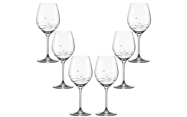 Clio Rødvinsglas Med Swarovski Krystaller - 6 Stk.