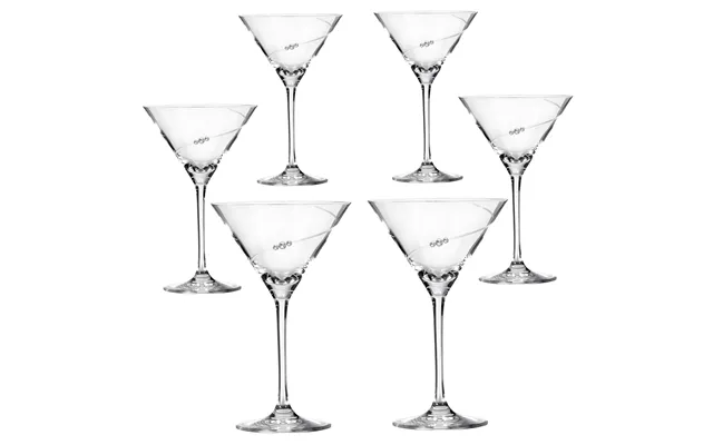 New Pen Cocktailglas Med Swarovski Krystaller - 6 Stk.