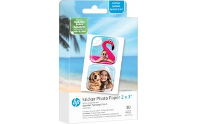 Hp Zink Paper Sprocket Luna 30-pack 2x3 Pre-cut 1,3x1,3 Sticker - Tilbehør Til Kamera