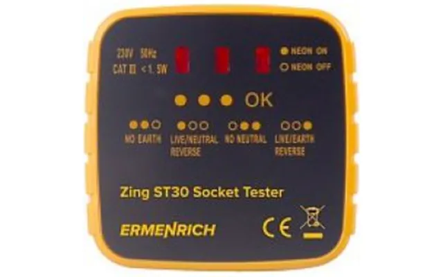 Levenhuk Ermenrich Zing St30 Socket Tester - Stikkontakttester