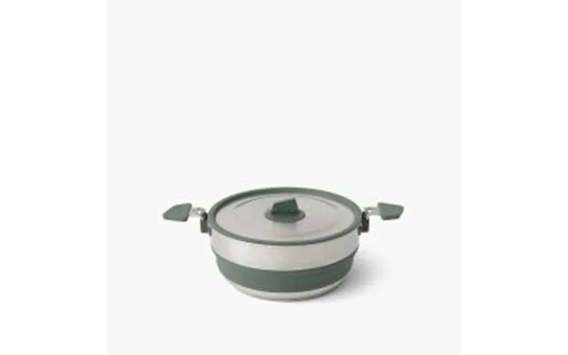 Sea To Summit Detour Stainless Steel Collapsible Pot - 3l Laurel Wreath Green