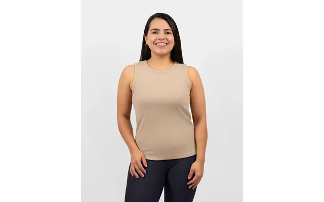 Iris Beige Ribbed Tank Top
