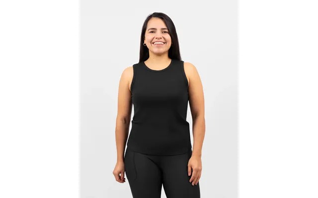 Iris Black Ribbed Tank Top