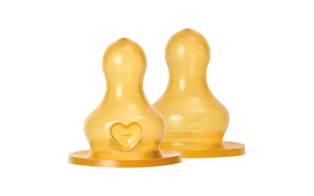 Bibs Baby Bottle Nipple Round Latex Slow Flow - 2 Stk.