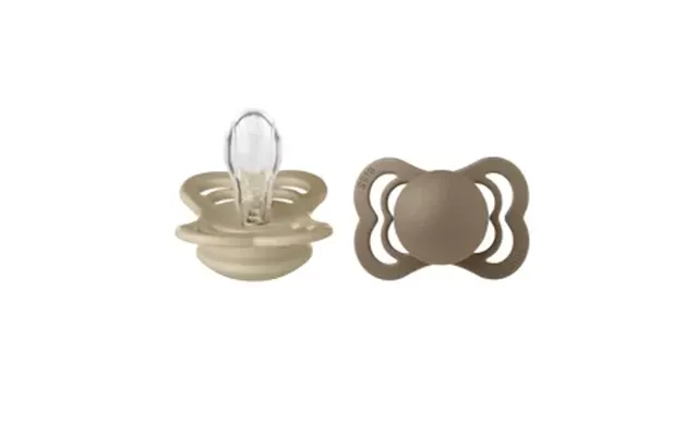 Bibs Supreme Silicone Vanilla Dark Oak 2 Pak - Størrelser