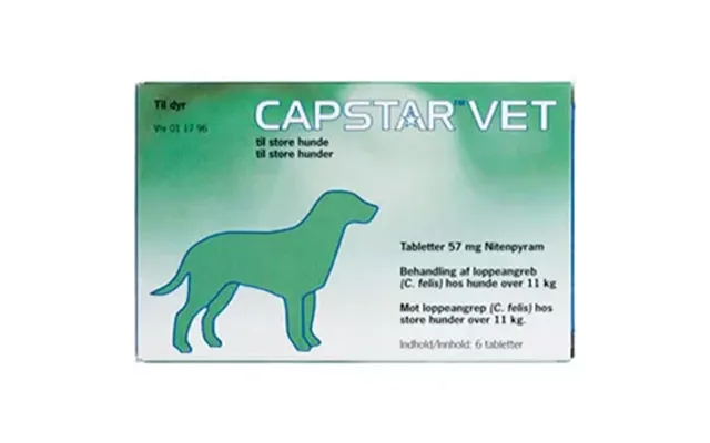 Capstar Vet Loppemiddel Til Hund 11-57 Kg - 6 Tab