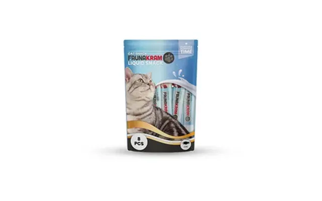 Faunakram Liquid Cat Snack M. Torsk - 8 Stk.