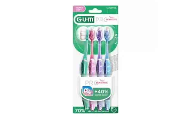 Gum Pro Sensitive Tandbørste Ultra Soft - 4 Stk.