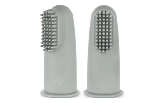 Haakaa Textured Silicone Finger Toothbrush - Suva Grey