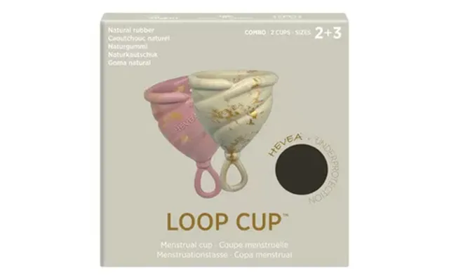 Hevea Loop Menstrationskop Size 2 3 Combo-pack, Golden Sand & Golden Rosewood - 2 Stk