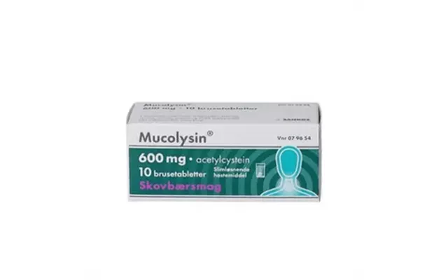 Mucolysin Skovbær 600 Mg - 10 Brusetabletter
