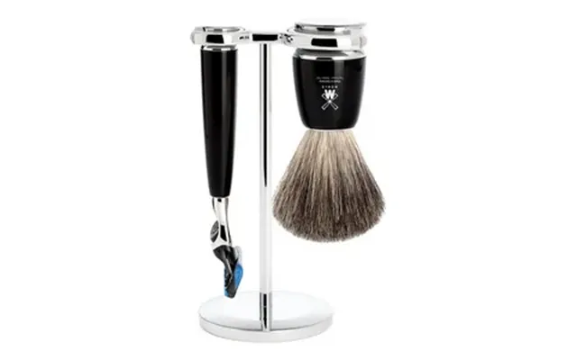 Mühle Barbersæt Med Fusion Skraber - Barberkost Og Holder