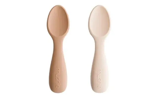 Mushie Toddler Starter Spoons Silicone - Natural Shifting Sand