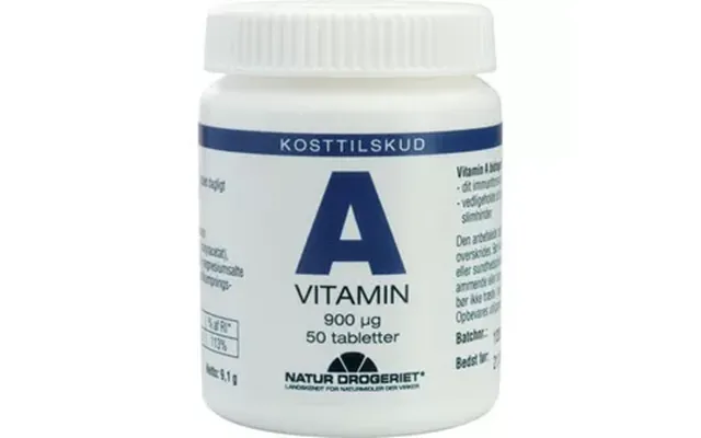 Natur-drogeriet A-vitamin 900 Â G - 50 Tabletter