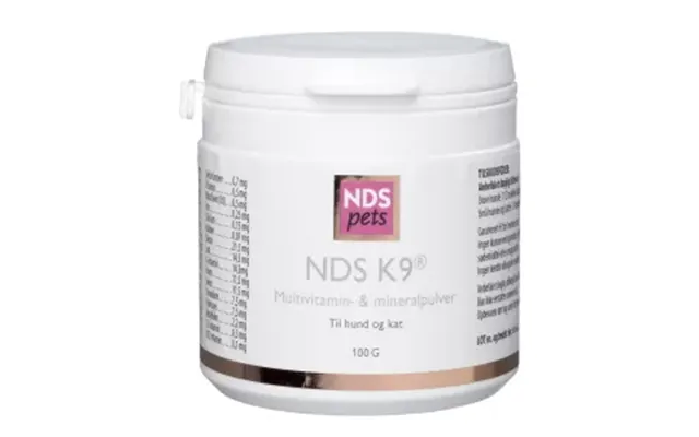 Nds K9 Multivitamin Mineral Hund Og Kat - 100 G.