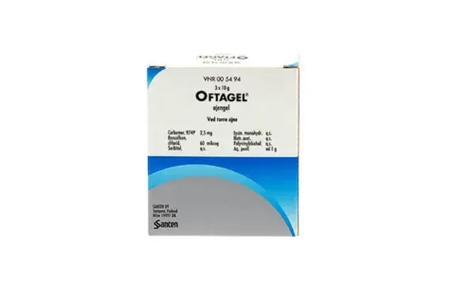 Oftagel Øjengel 2,5 Mg G - 3 X 10 G